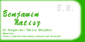 benjamin matisz business card